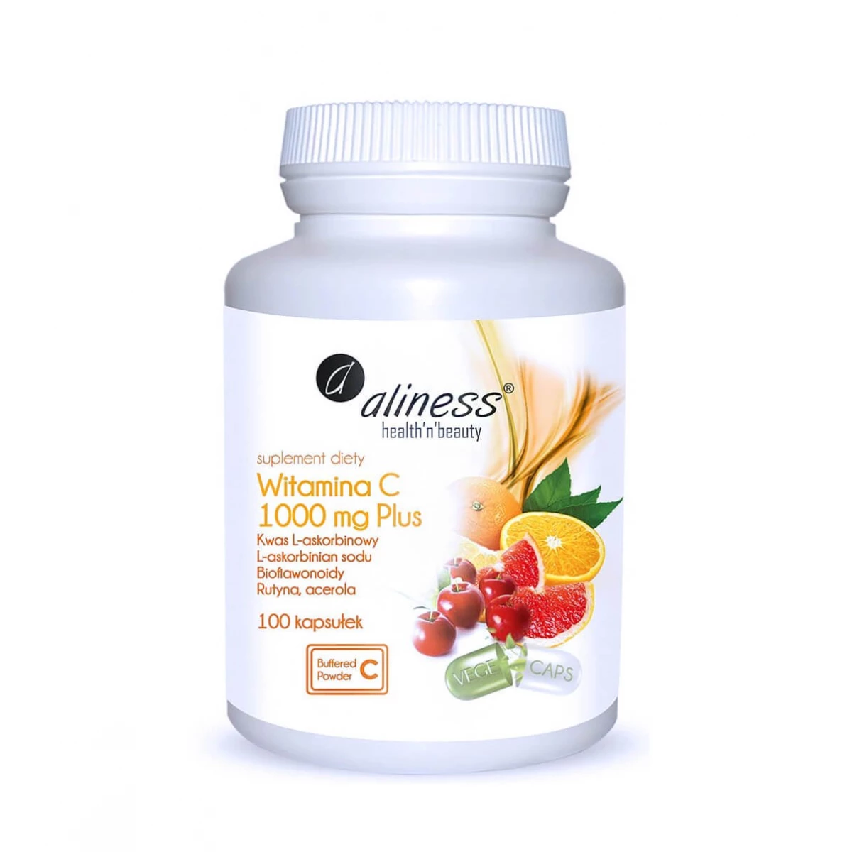 Witamina C 1000 mg PLUS (100 kaps) Odporność Aliness