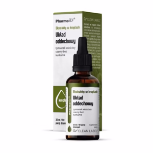 Układ Oddechowy Ekstrakty w Kroplach Tymianek Czarny Bez Kurkuma 30ml Pharmovit