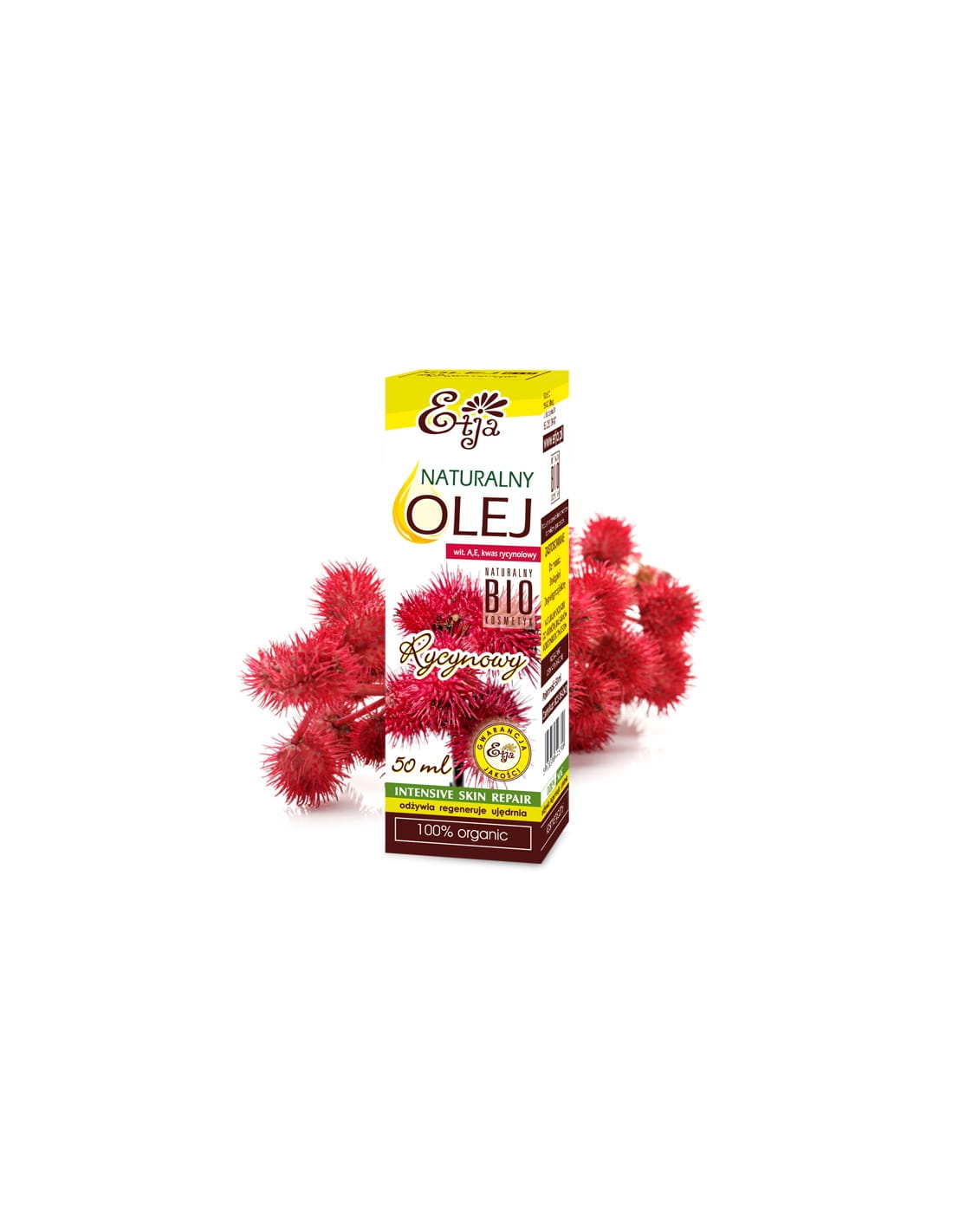 Naturalny Olej Rycynowy bio 50ml Etja