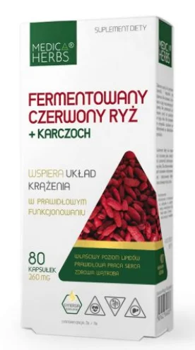 MEDICA HERBS FERMENTOWANY CZERWONY RYŻ + KARCZOCH 80 kapsułek