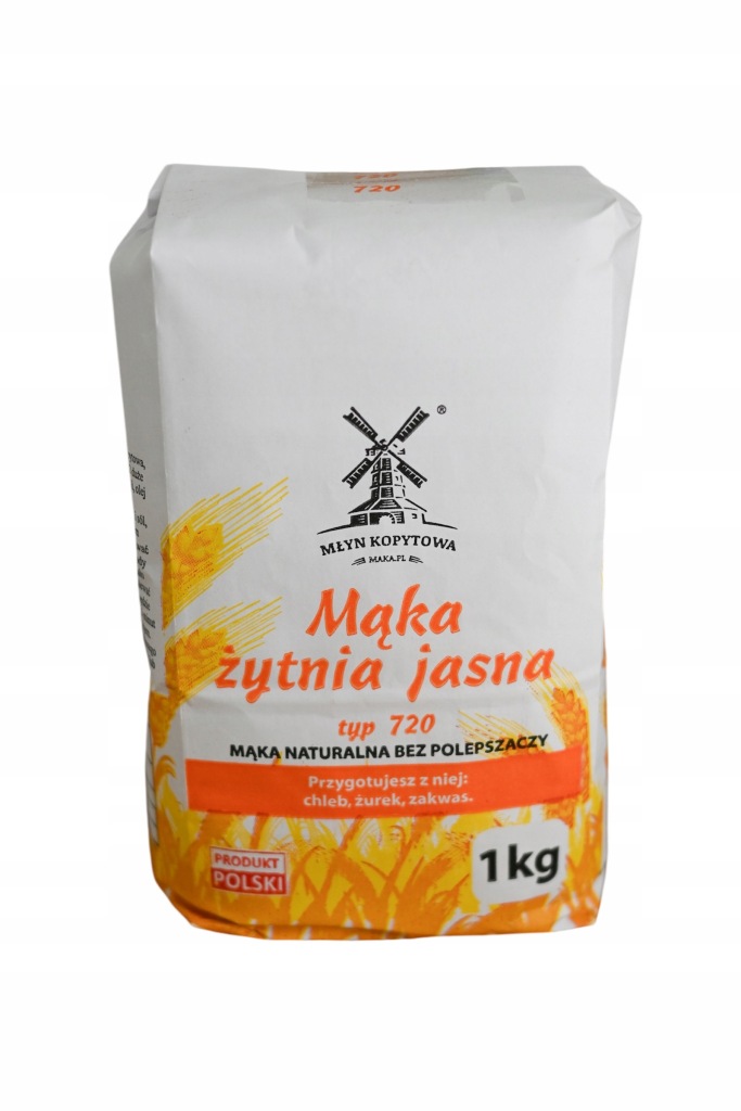 Mąka żytnia typ 720 Młyn Kopytowa 1000 g