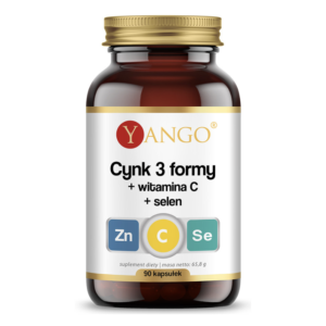 Cynk 3 formy + witamina C + selen 90 kapsułek YANGO