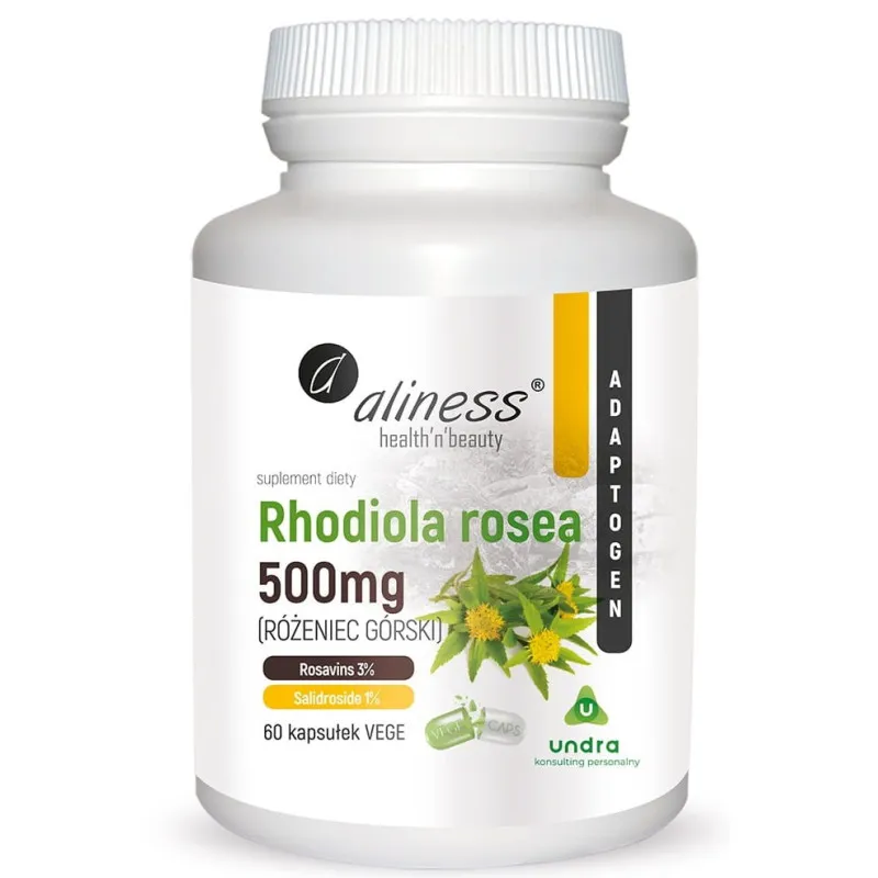 Różeniec górski 500 mg, 60 kaps. – Rhodiola rosea Aliness