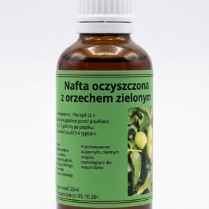 Pradawna Nafta Oczyszczona (Petroleum) + wyciąg z zielonego orzecha.Oczyszczona 3 razy.