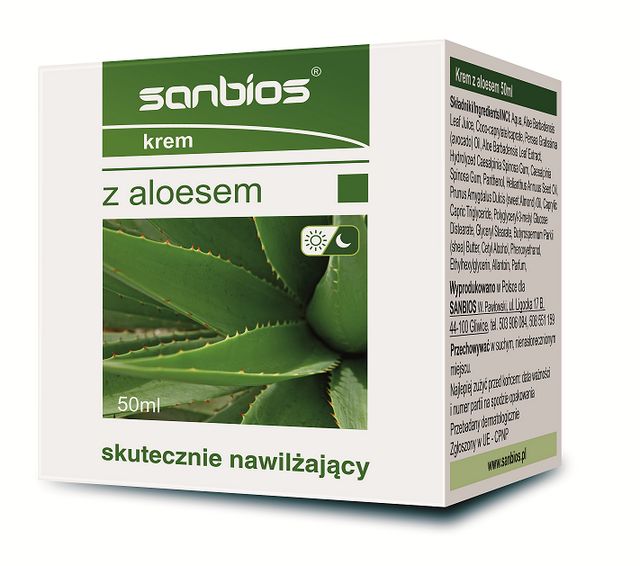 KREM Z ALOESEM NAWILŻAJACY 50ML SANBIOS