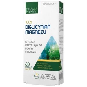 Medica Herbs DIGLICYNIAN MAGNEZU 100% CHELAT 60 kapsułek